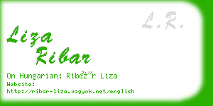 liza ribar business card